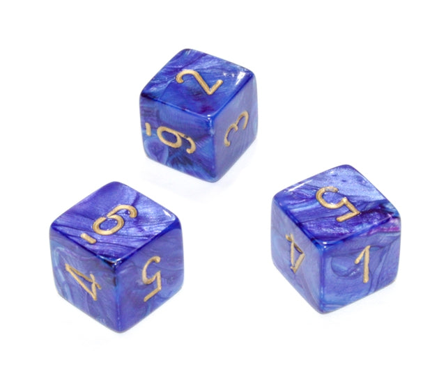 Chessex Polyhedral Dice Set: Lustrous (Purple/Gold)