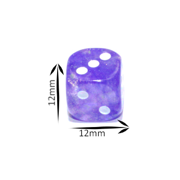 Chessex D6 Dice Brick: Borealis Luminary (Purple/White)