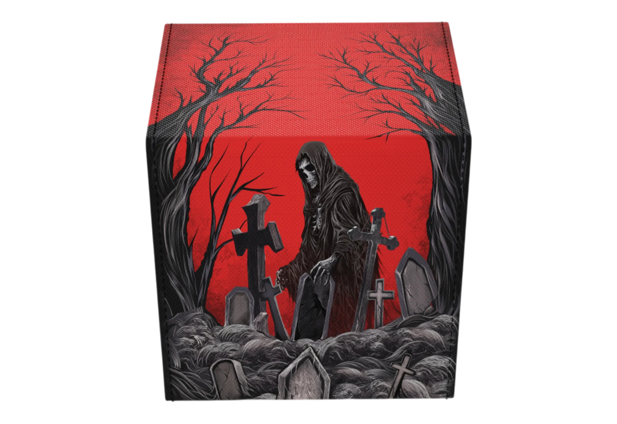 Realm Guard Windowed Deck Box: Red Necromancer
