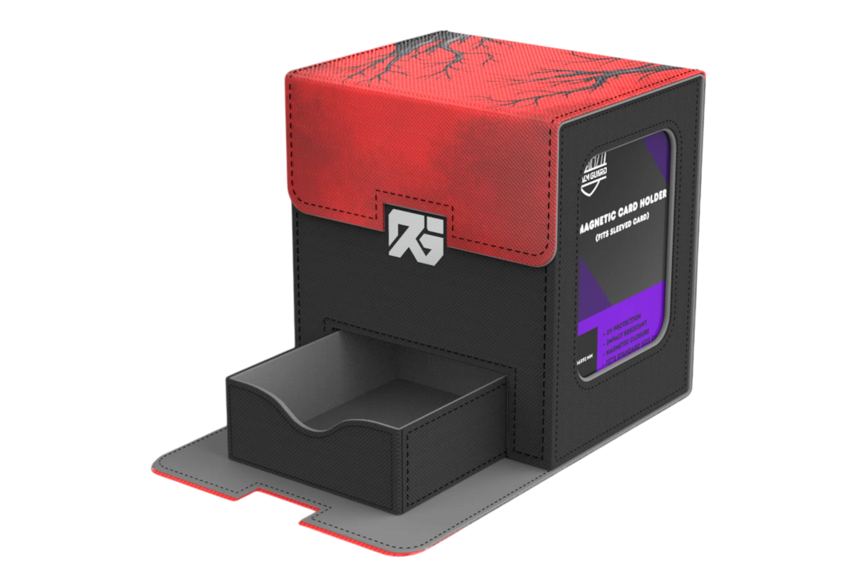 Realm Guard Windowed Deck Box: Red Necromancer