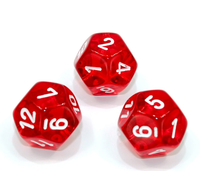 Chessex Polyhedral Dice Set: Translucent (Red/White)