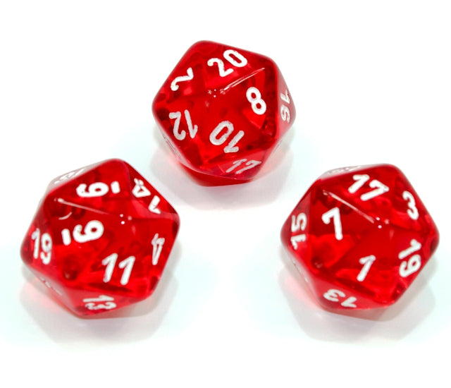 Chessex Polyhedral Dice Set: Translucent (Red/White)