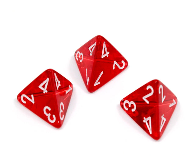 Chessex Polyhedral Dice Set: Translucent (Red/White)