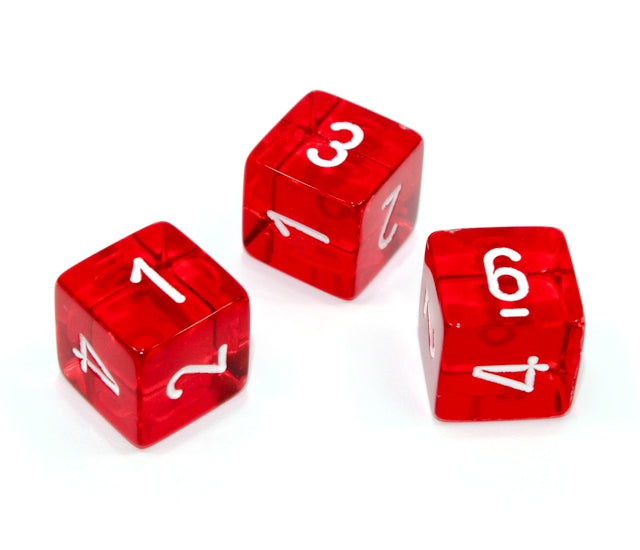 Chessex Polyhedral Dice Set: Translucent (Red/White)