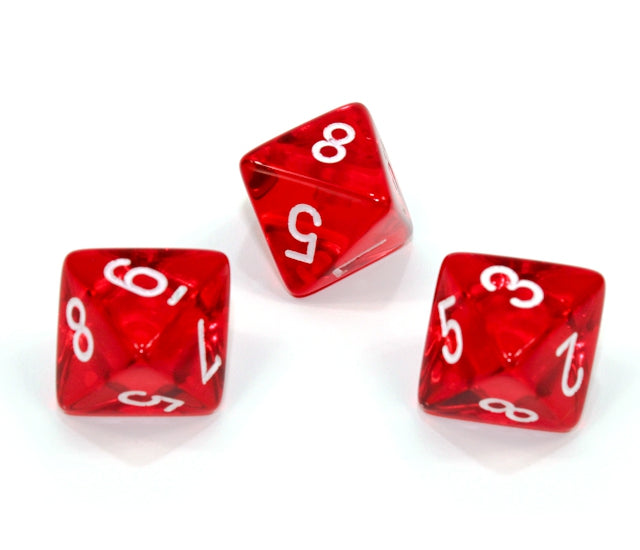 Chessex Polyhedral Dice Set: Translucent (Red/White)