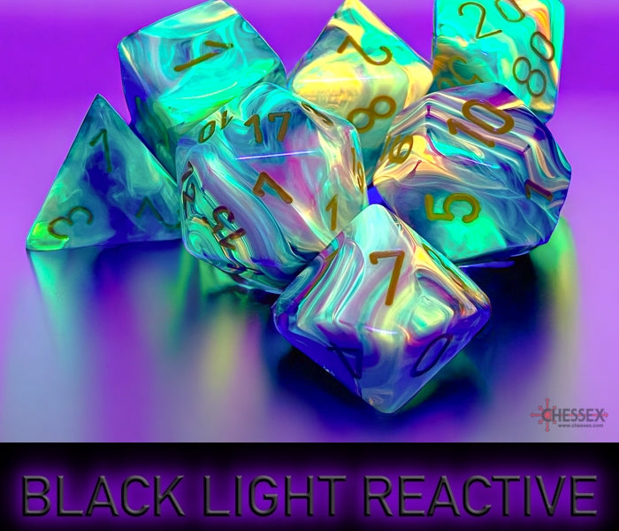 Chessex Polyhedral Dice Set: Festive (Rio/Yellow)