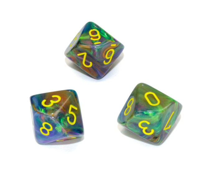 Chessex Polyhedral Dice Set: Festive (Rio/Yellow)