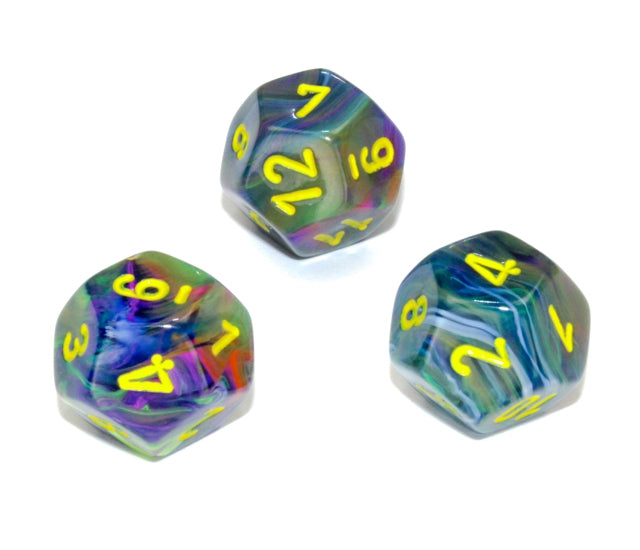 Chessex Polyhedral Dice Set: Festive (Rio/Yellow)