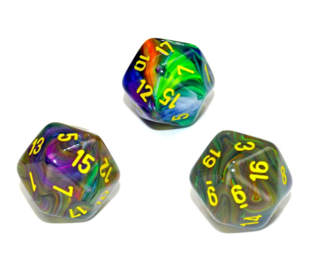 Chessex Polyhedral Dice Set: Festive (Rio/Yellow)