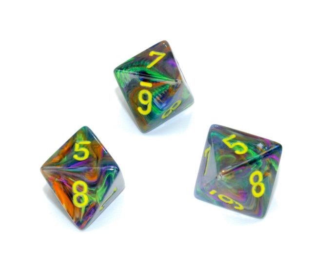 Chessex Polyhedral Dice Set: Festive (Rio/Yellow)