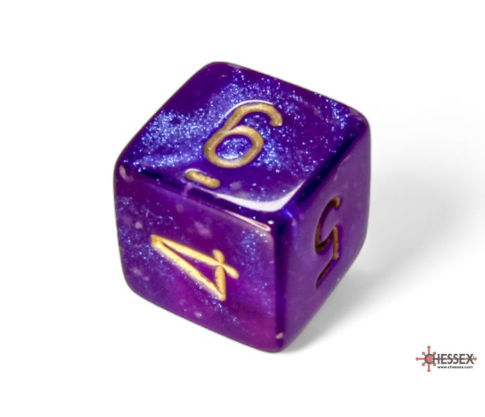 Chessex Polyhedral Dice Set: Borealis Luminary (Royal Purple/Gold)