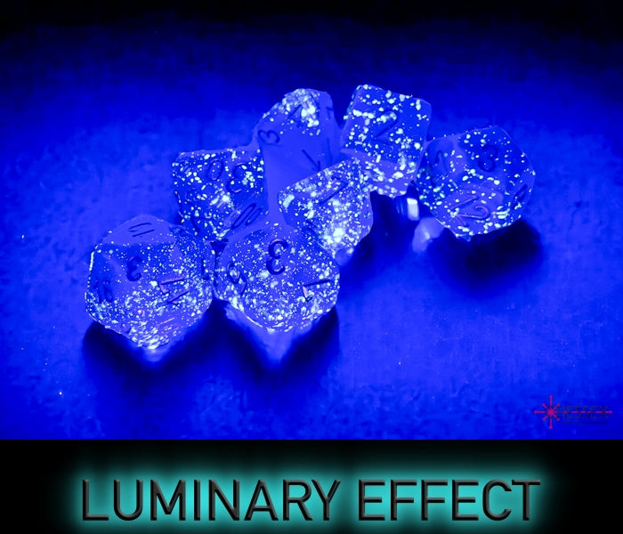 Chessex Polyhedral Dice Set: Borealis Luminary (Royal Purple/Gold)