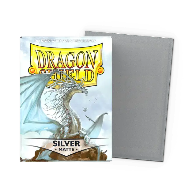 Dragon Shield Standard Matte Sleeves: Silver (100ct.)