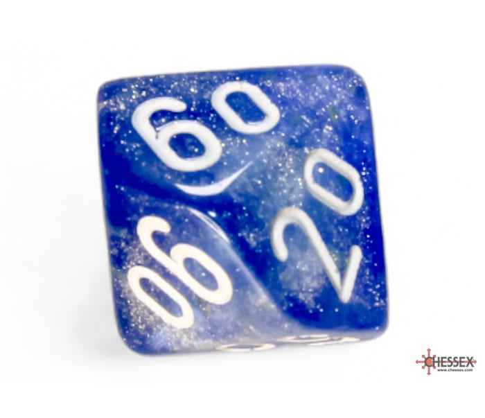 Chessex Polyhedral Dice Set: Borealis Luminary (Sky Blue/White)