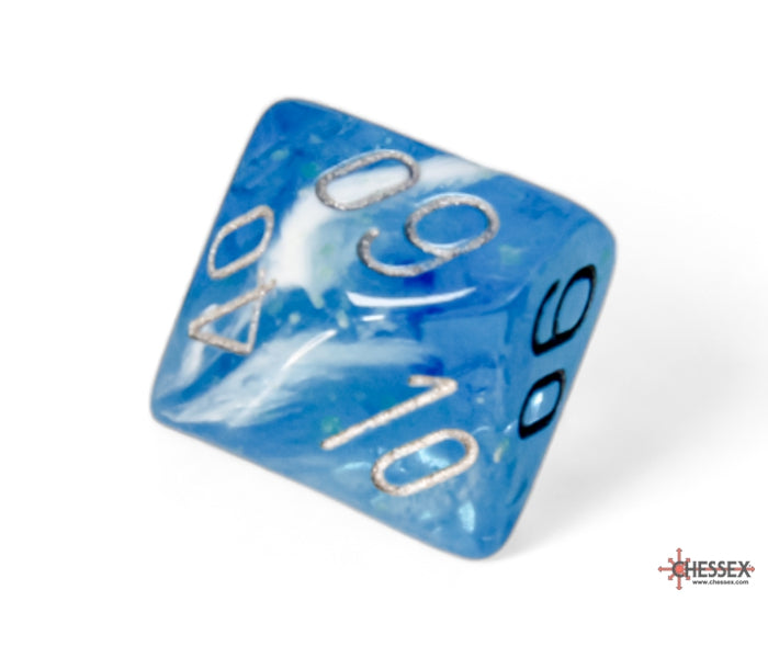 Chessex Polyhedral Dice Set: Luminary (Sky/Silver)