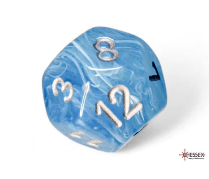 Chessex Polyhedral Dice Set: Luminary (Sky/Silver)