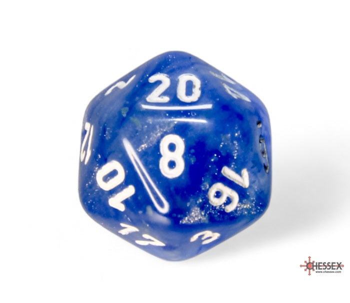 Chessex Polyhedral Dice Set: Borealis Luminary (Sky Blue/White)