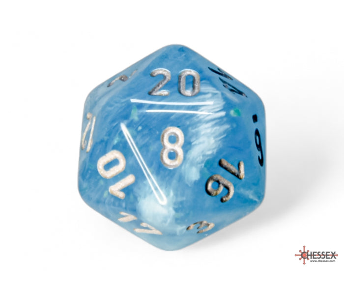 Chessex Polyhedral Dice Set: Luminary (Sky/Silver)