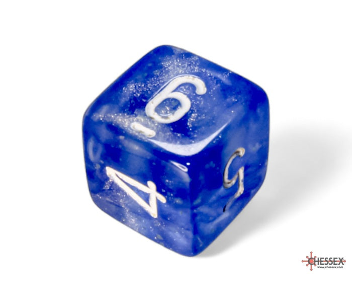 Chessex Polyhedral Dice Set: Borealis Luminary (Sky Blue/White)