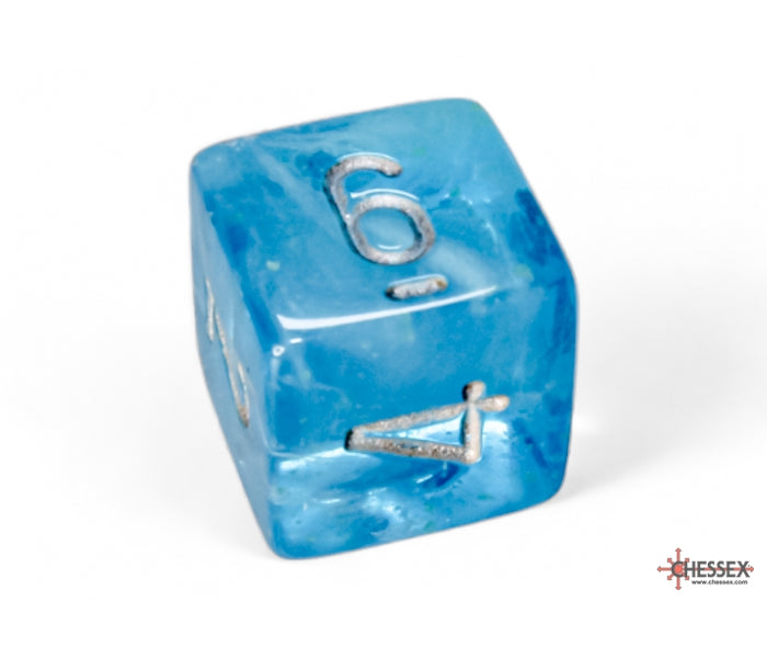 Chessex Polyhedral Dice Set: Luminary (Sky/Silver)