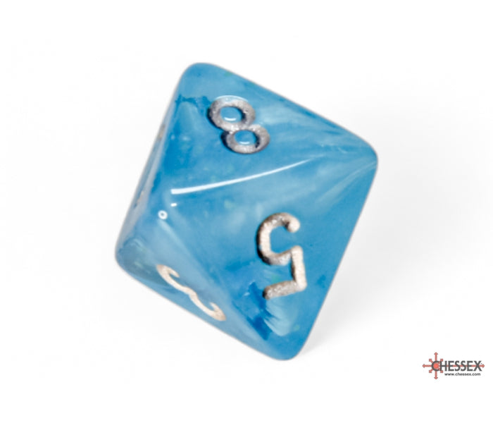 Chessex Polyhedral Dice Set: Luminary (Sky/Silver)