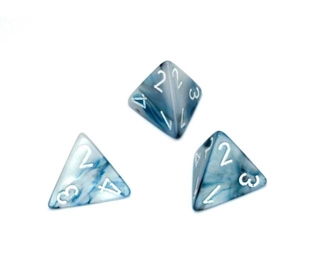 Chessex Polyhedral Dice Set: Lustrous (Slate/White)