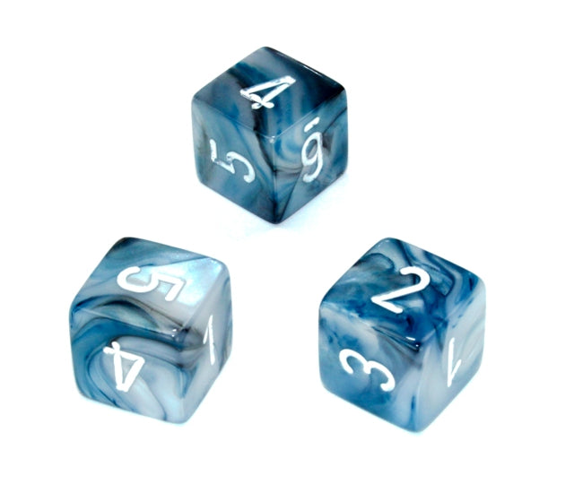 Chessex Polyhedral Dice Set: Lustrous (Slate/White)