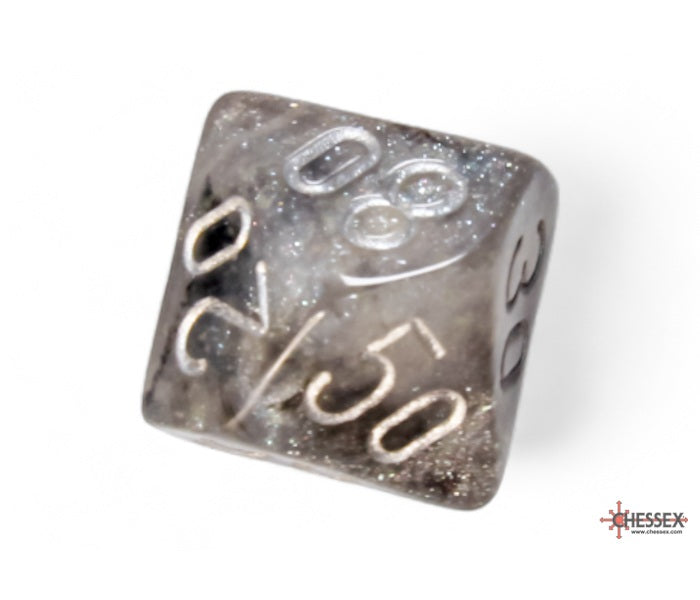 Chessex Polyhedral Dice Set: Borealis Luminary (Light Smoke/Silver)