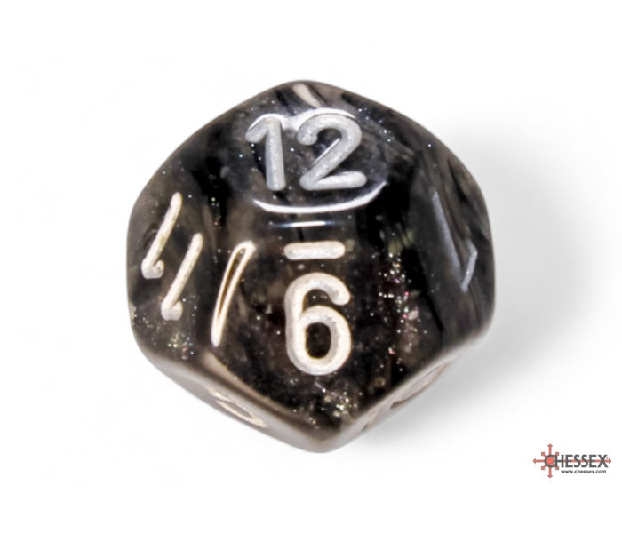 Chessex Polyhedral Dice Set: Borealis Luminary (Light Smoke/Silver)