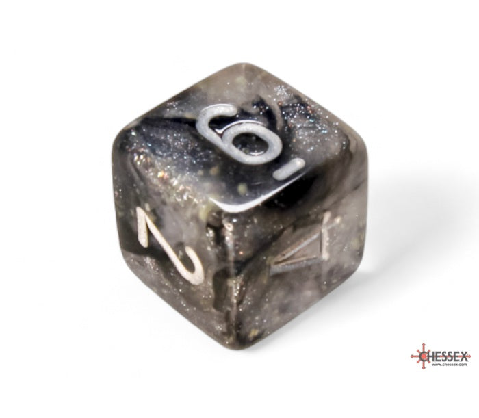 Chessex Polyhedral Dice Set: Borealis Luminary (Light Smoke/Silver)