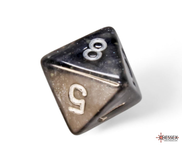 Chessex Polyhedral Dice Set: Borealis Luminary (Light Smoke/Silver)