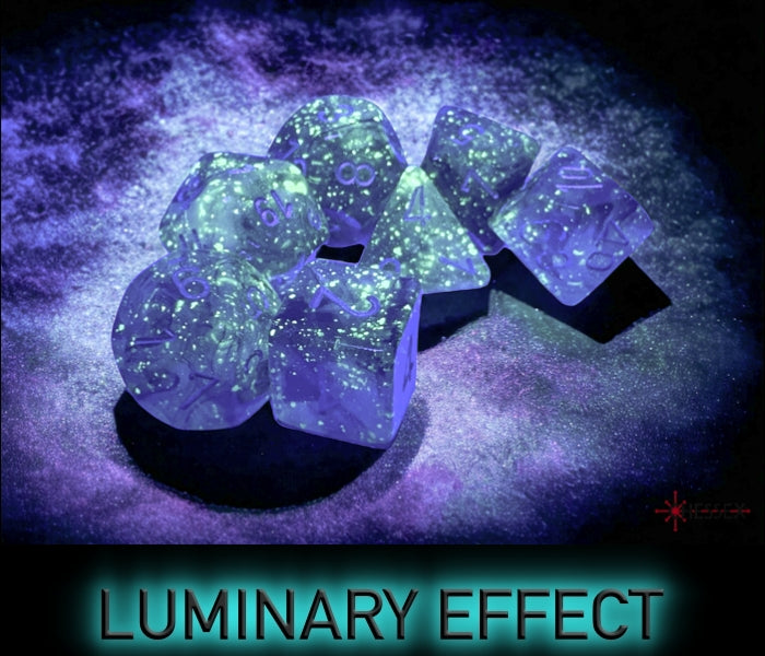 Chessex Polyhedral Dice Set: Borealis Luminary (Light Smoke/Silver)