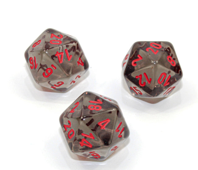 Chessex Polyhedral Dice Set: Translucent (Smoke/Red)