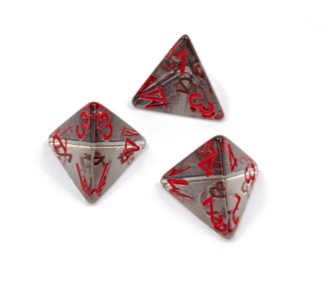 Chessex Polyhedral Dice Set: Translucent (Smoke/Red)