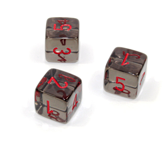 Chessex Polyhedral Dice Set: Translucent (Smoke/Red)
