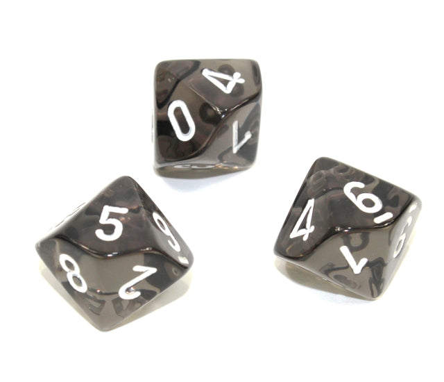 Chessex Polyhedral Dice Set: Translucent (Smoke/White)