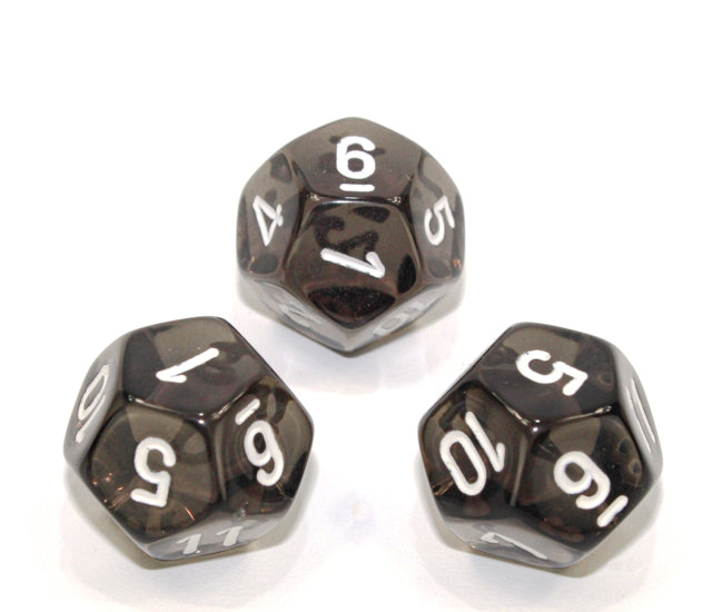 Chessex Polyhedral Dice Set: Translucent (Smoke/White)