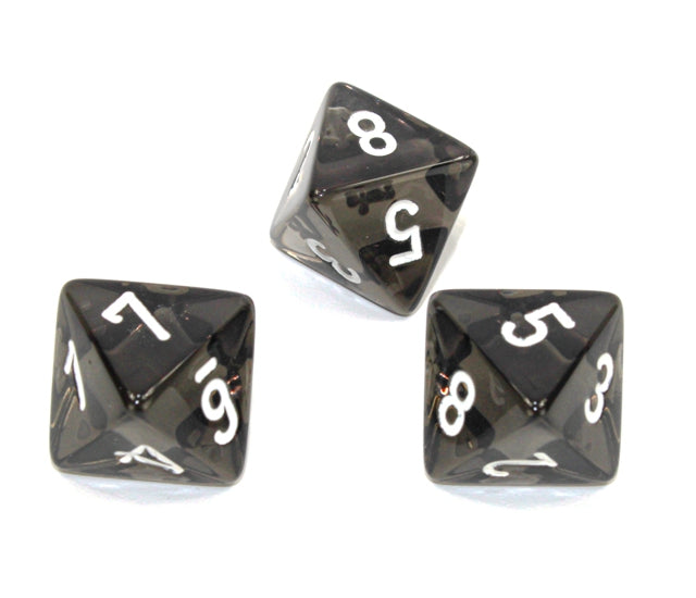 Chessex Polyhedral Dice Set: Translucent (Smoke/White)