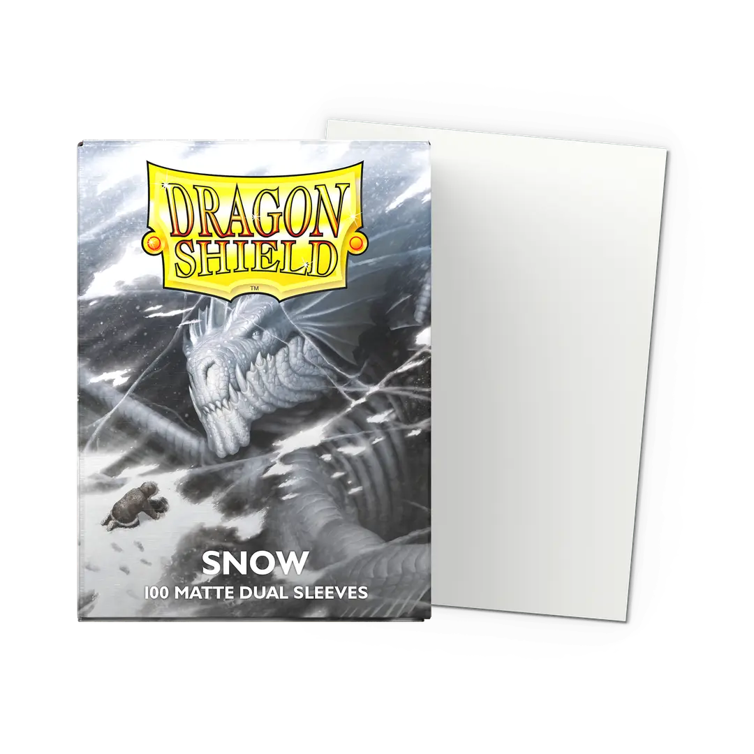 Dragon Shield Standard Dual Matte Sleeves: Snow (100ct.)