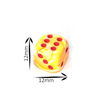 Chessex D6 Dice Brick: Festive (Sunburst/Red)