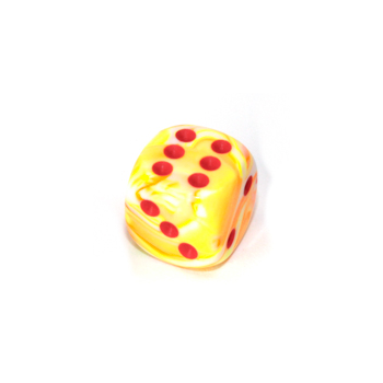 Chessex D6 Dice Brick: Festive (Sunburst/Red)
