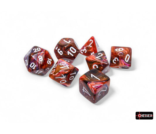 Chessex Polyhedral Dice Set: Festive (Symphony/White)