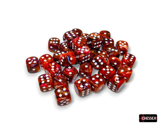 Chessex D6 Dice Brick: Festive (Symphony/White)