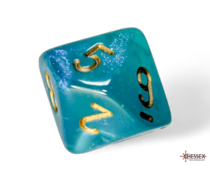 Chessex Polyhedral Dice Set: Borealis Luminary (Teal/Gold)