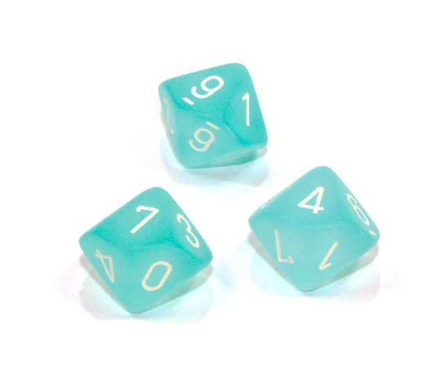 Chessex Polyhedral Dice Set: Frosted (Teal/White)