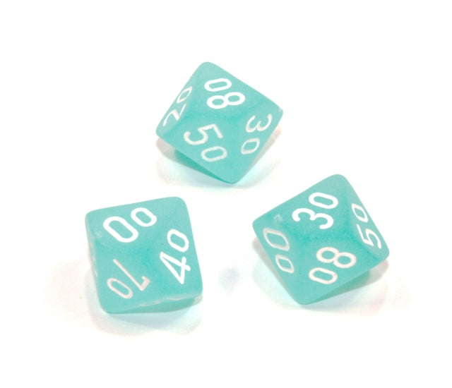 Chessex Polyhedral Dice Set: Frosted (Teal/White)