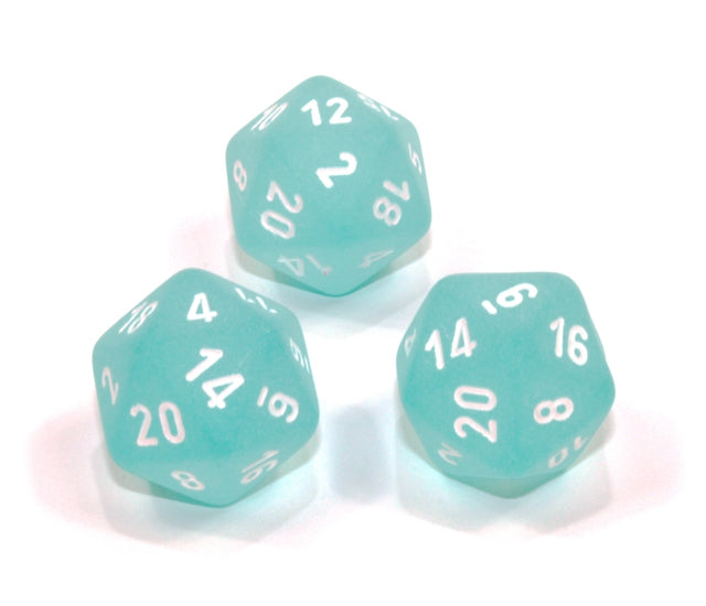 Chessex Polyhedral Dice Set: Frosted (Teal/White)