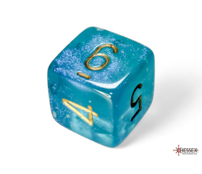 Chessex Polyhedral Dice Set: Borealis Luminary (Teal/Gold)