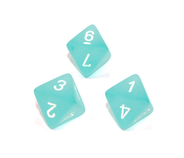 Chessex Polyhedral Dice Set: Frosted (Teal/White)