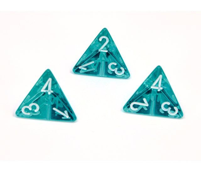 Chessex Polyhedral Dice Set: Translucent (Teal/White)